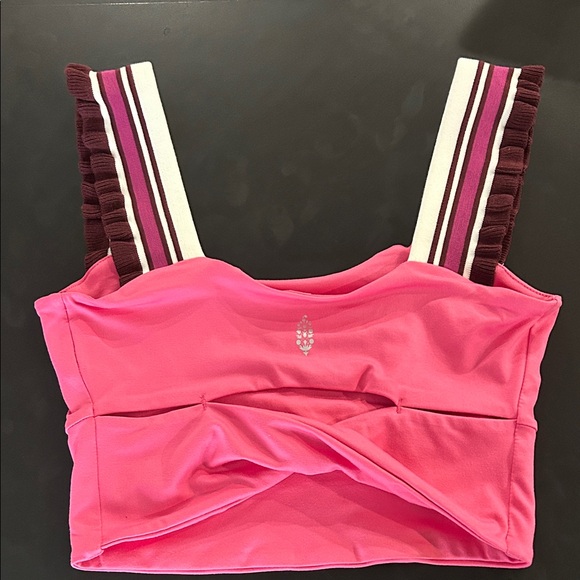 FP Movement Pink Sleeveless Top with Striped Straps - Picture 3 of 4